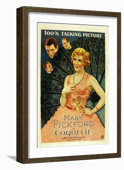 Coquette, Matt Moore, Johnny Mack Brown, Mary Pickford, 1929-null-Framed Art Print