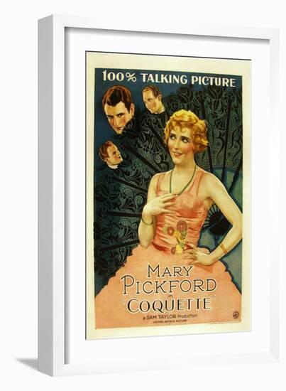 Coquette, Matt Moore, Johnny Mack Brown, Mary Pickford, 1929-null-Framed Art Print