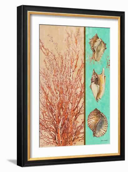 Coral and Sea Shells I-Lanie Loreth-Framed Art Print