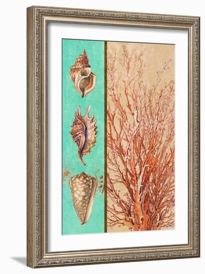 Coral and Sea Shells I-Lanie Loreth-Framed Art Print