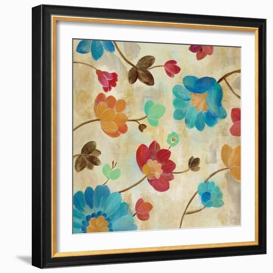 Coral and Teal Garden II-Silvia Vassileva-Framed Art Print