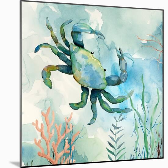 Coral Bay Crab-null-Mounted Art Print