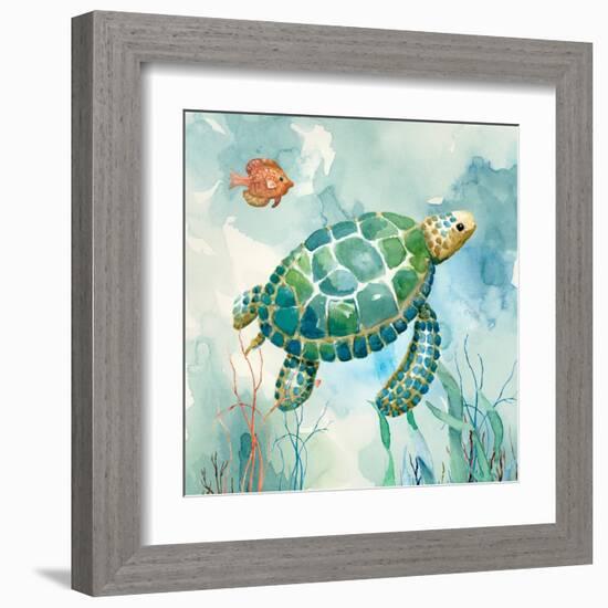 Coral Bay Sea Turtle I-null-Framed Art Print