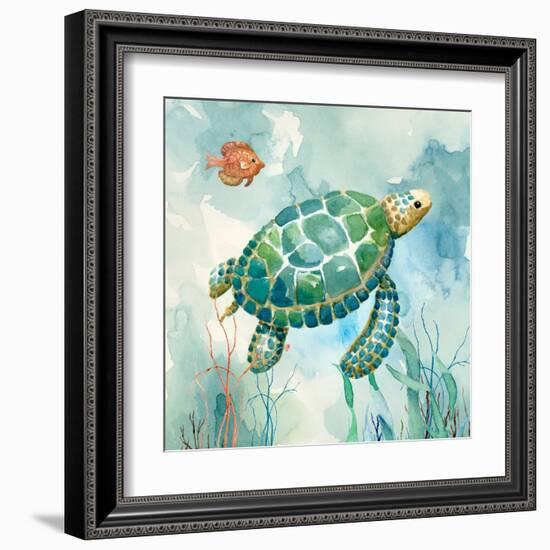 Coral Bay Sea Turtle I-null-Framed Art Print