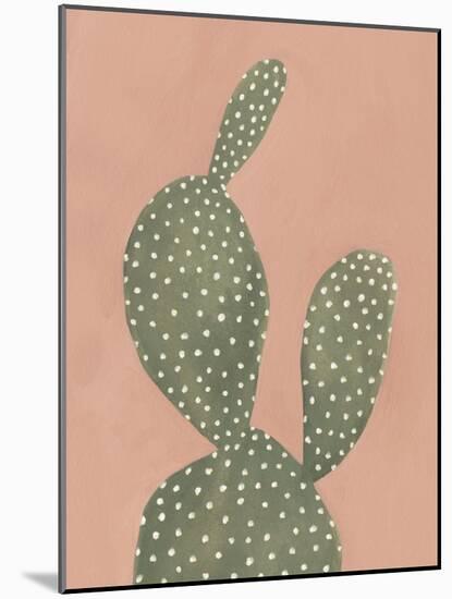 Coral Cacti I-null-Mounted Art Print