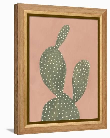 Coral Cacti I-null-Framed Stretched Canvas