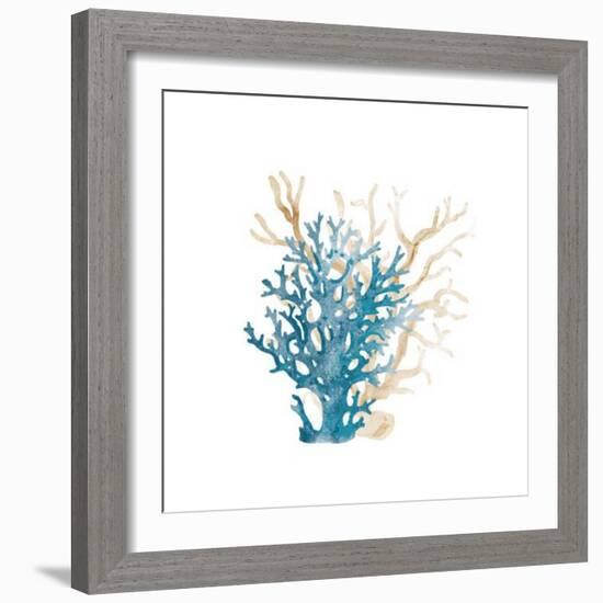 Coral Cove Blue 3 v2-Kimberly Allen-Framed Art Print
