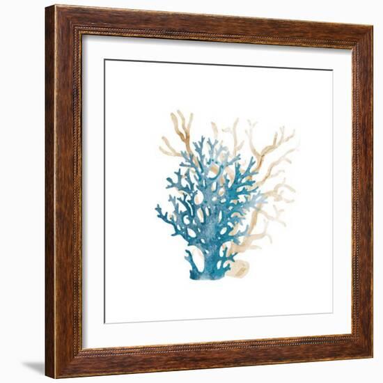 Coral Cove Blue 3 v2-Kimberly Allen-Framed Art Print