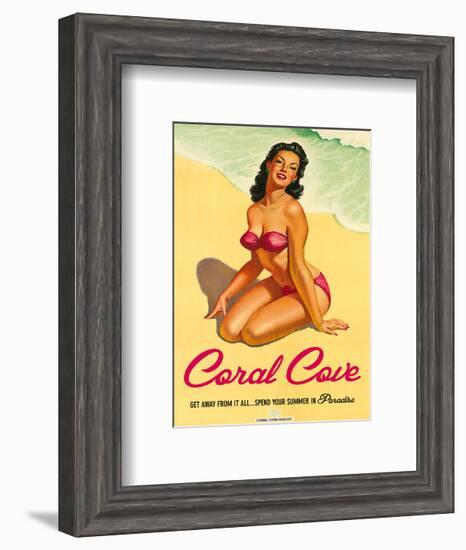 Coral Cove-The Vintage Collection-Framed Art Print