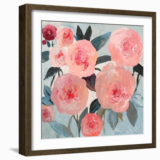 Coral Floral-PI Studio-Framed Art Print