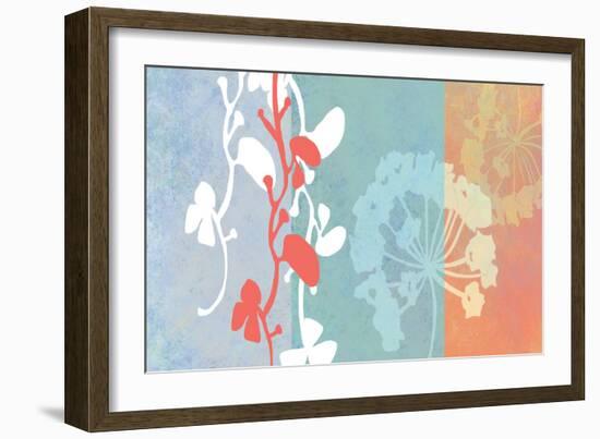 Coral Flowers-Jan Weiss-Framed Art Print