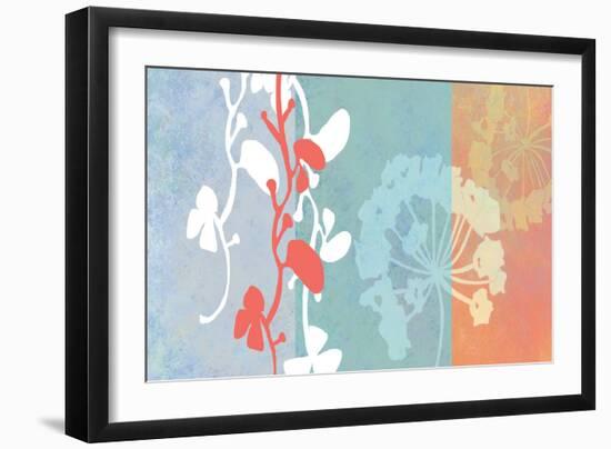 Coral Flowers-Jan Weiss-Framed Art Print