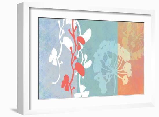 Coral Flowers-Jan Weiss-Framed Art Print