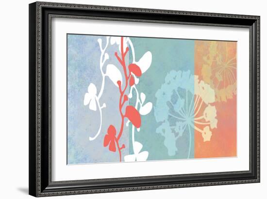 Coral Flowers-Jan Weiss-Framed Art Print