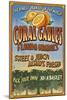 Coral Gables, Florida - Orange Grove Vintage Sign-Lantern Press-Mounted Art Print