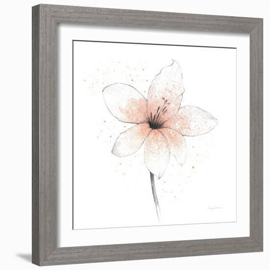 Coral Graphite Flower II-Avery Tillmon-Framed Art Print