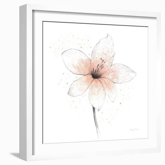 Coral Graphite Flower II-Avery Tillmon-Framed Art Print
