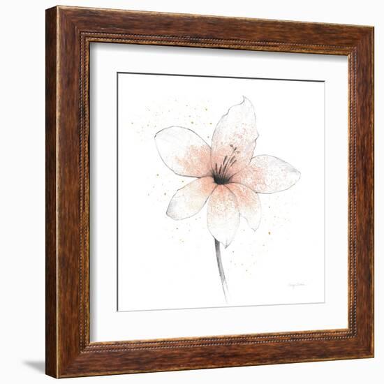 Coral Graphite Flower II-Avery Tillmon-Framed Art Print