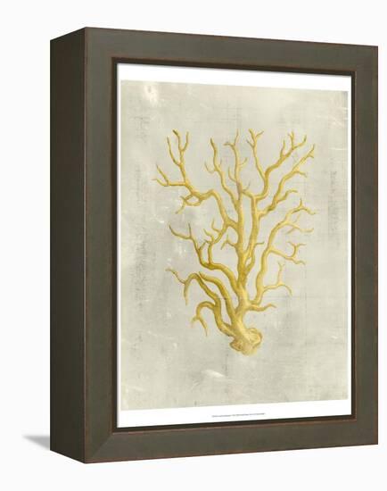 Coral in Mustard-Vision Studio-Framed Stretched Canvas