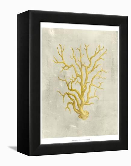 Coral in Mustard-Vision Studio-Framed Stretched Canvas