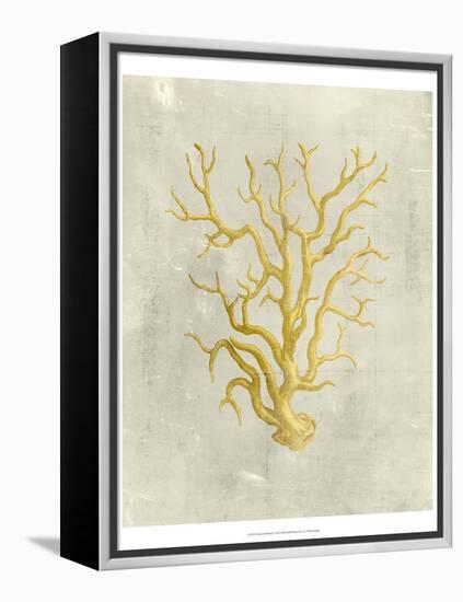 Coral in Mustard-Vision Studio-Framed Stretched Canvas