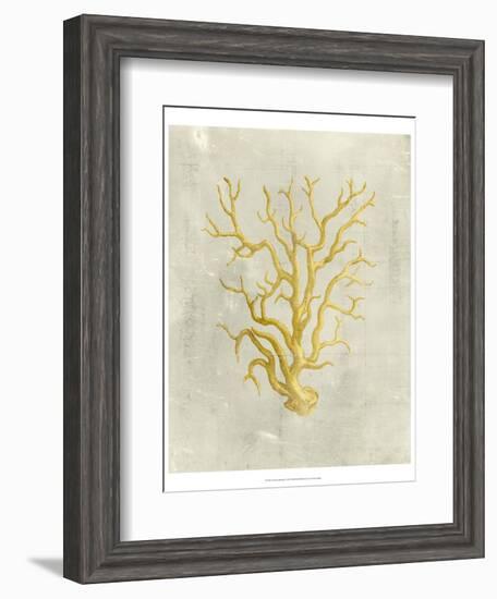 Coral in Mustard-Vision Studio-Framed Art Print