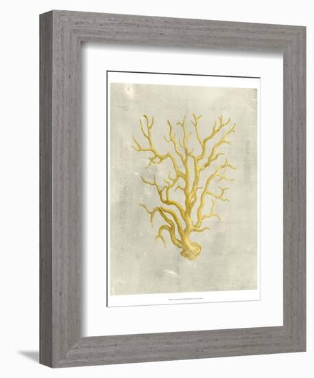 Coral in Mustard-Vision Studio-Framed Art Print