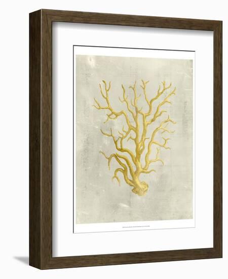 Coral in Mustard-Vision Studio-Framed Art Print