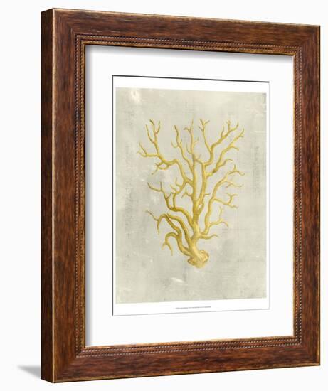 Coral in Mustard-Vision Studio-Framed Art Print