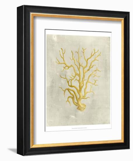 Coral in Mustard-Vision Studio-Framed Art Print