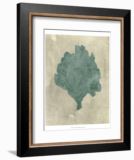 Coral in Teal-Vision Studio-Framed Art Print