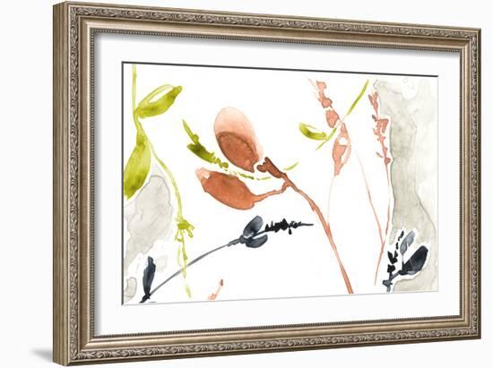 Coral & Navy I-Jennifer Goldberger-Framed Art Print