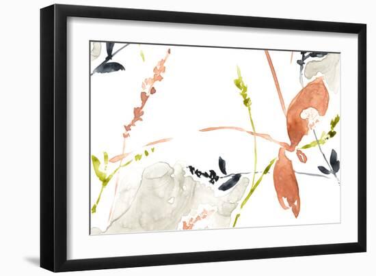 Coral & Navy II-Jennifer Goldberger-Framed Art Print