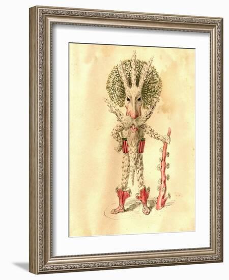 Coral Polyp 1873 'Missing Links' Parade Costume Design-Charles Briton-Framed Giclee Print