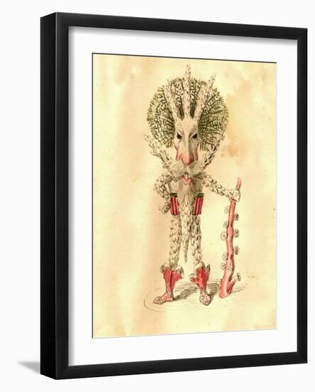 Coral Polyp 1873 'Missing Links' Parade Costume Design-Charles Briton-Framed Giclee Print