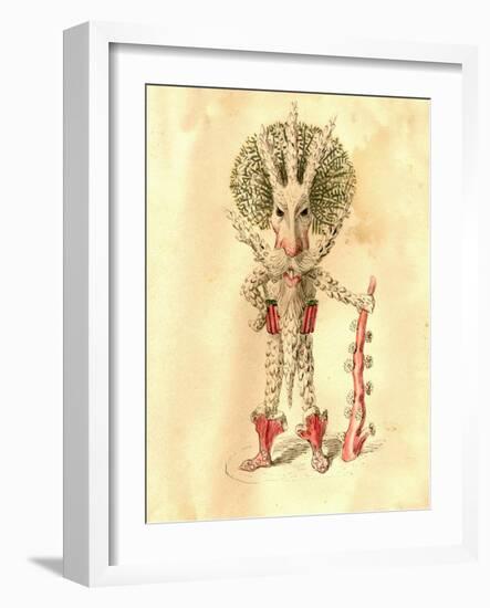 Coral Polyp 1873 'Missing Links' Parade Costume Design-Charles Briton-Framed Giclee Print