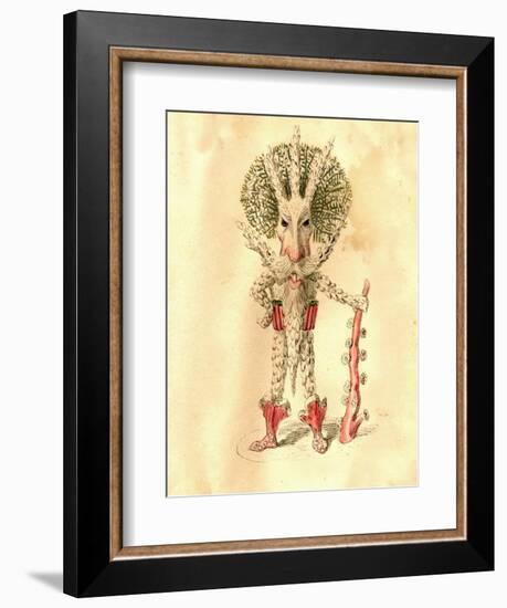 Coral Polyp 1873 'Missing Links' Parade Costume Design-Charles Briton-Framed Premium Giclee Print