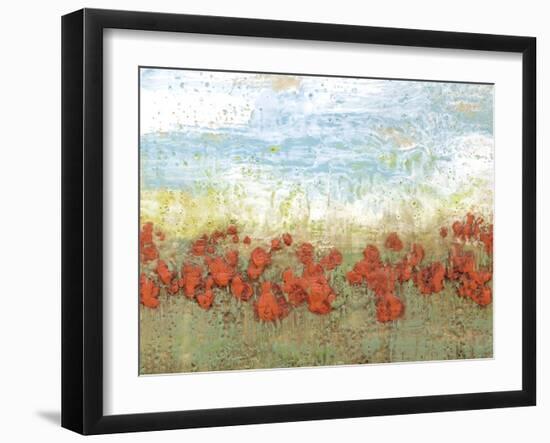 Coral Poppies I-Jennifer Goldberger-Framed Art Print