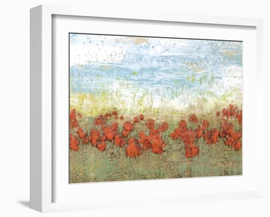 Coral Poppies I-Jennifer Goldberger-Framed Art Print