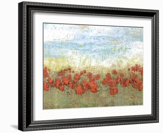 Coral Poppies I-Jennifer Goldberger-Framed Art Print