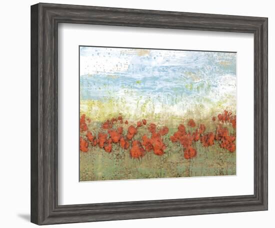Coral Poppies I-Jennifer Goldberger-Framed Art Print