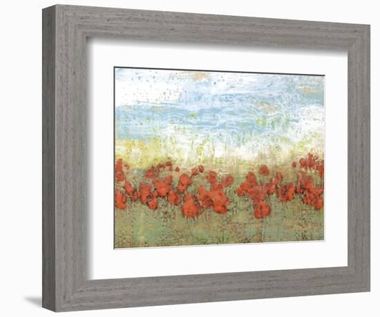 Coral Poppies I-Jennifer Goldberger-Framed Art Print