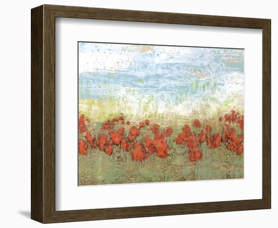 Coral Poppies I-Jennifer Goldberger-Framed Art Print