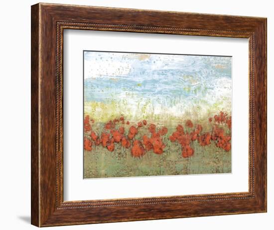 Coral Poppies I-Jennifer Goldberger-Framed Art Print