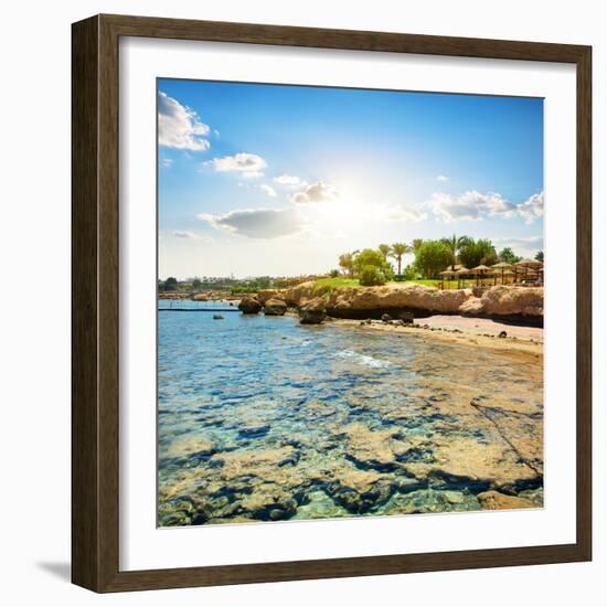 Coral Reefs on the Beach Near Hotel-Givaga-Framed Photographic Print