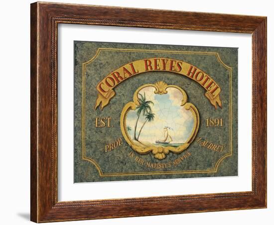 Coral Reyes Hotel-Catherine Jones-Framed Art Print