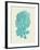 Corals Turquoise On Cream c-Fab Funky-Framed Art Print