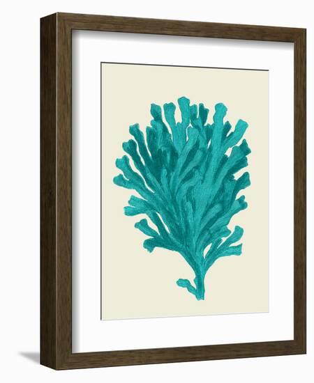 Corals Turquoise On Cream d-Fab Funky-Framed Premium Giclee Print