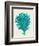 Corals Turquoise On Cream d-Fab Funky-Framed Premium Giclee Print