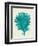 Corals Turquoise On Cream d-Fab Funky-Framed Premium Giclee Print